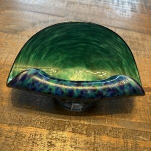 David Smith 2008 Art Glass Blowing Sands Seattle Business Card Holder Seahawks